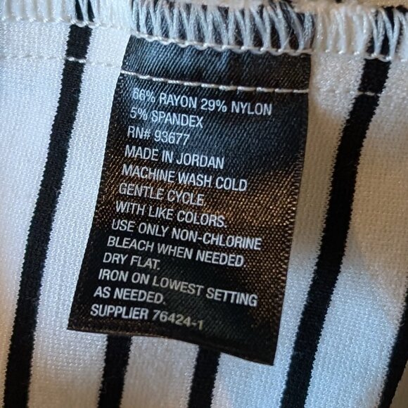 Worthington Striped Black and White Skirt Size XLT - Picture 6 of 6